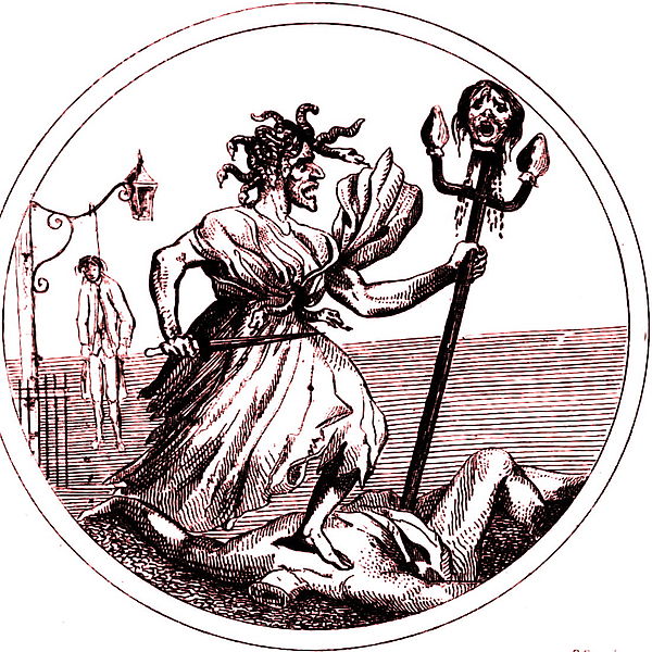 Historical caricature on the reign of terror